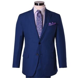 Haspel poplin Frank Stella blue suit